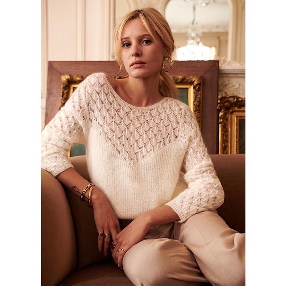 Sezane Sweaters - Sezane Hortense Jumper in Ecru